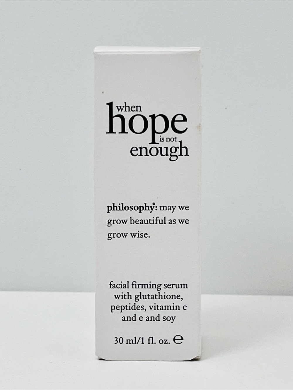 Philosophy When Hope Is Not Enough Facial Firming Serum